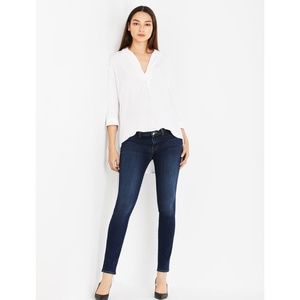 NEW J Brand Side Panel Mama J Super Skinny Maternity Jeans Dark Wash size 25